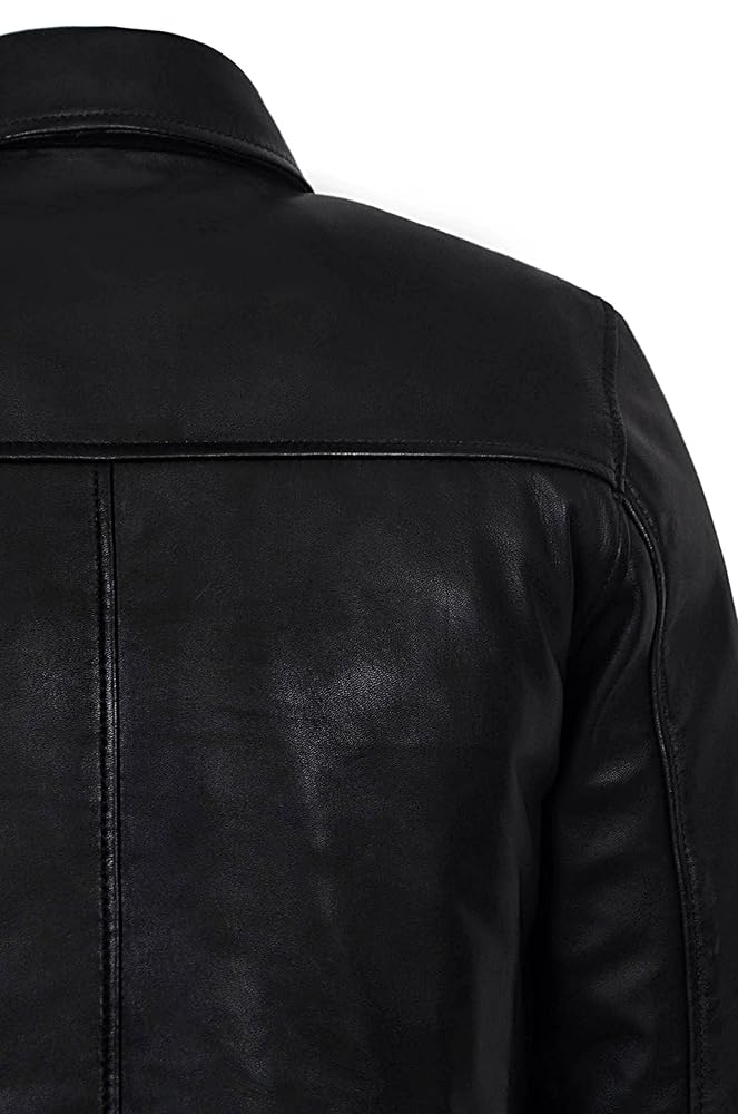 Men's Real Leather Jacket 100% Soft Skipper Classic Casual